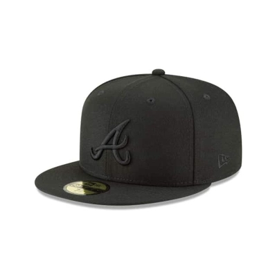 Sapca New Era Atlanta Braves MLB Blackout Basic 59FIFTY Fitted - Negrii